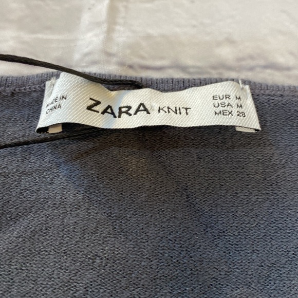 Zara Gray Studded Shoulder Top - Picture 4 of 13